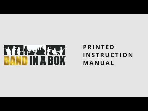 Band-in-a-Box® - How to get a Printed Instruction Manual