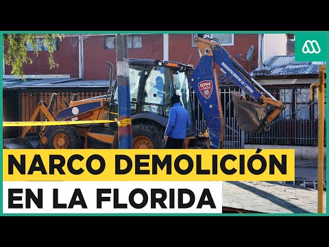 Narco demolición en La Florida: Destruyeron un mausoleo y tres casas