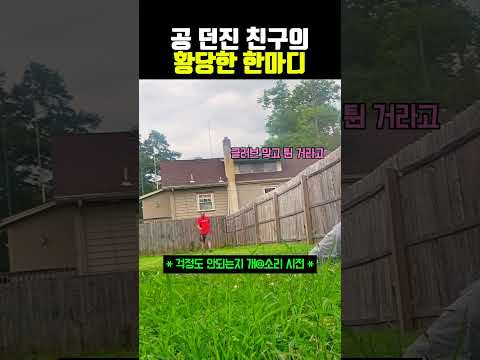 공 던진 <strong>친구의</strong> 황당한 한마디 #야구