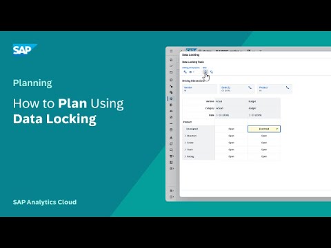 How to Plan Using Data Locking: SAP Analytics Cloud