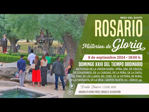 SANTO ROSARIO MEDITADO de hoy Domingo (Misterios Gloriosos) en DIRECTO desde PRADO NUEVO a las 18 h.