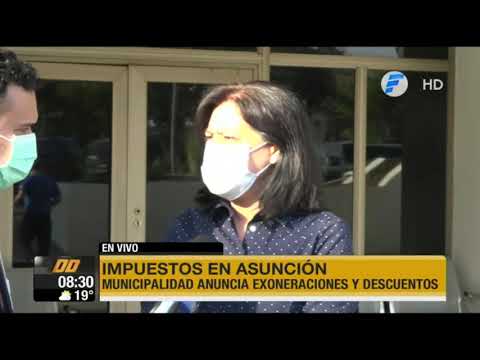 Asunción anuncia exoneración y descuento en pago de impuestos