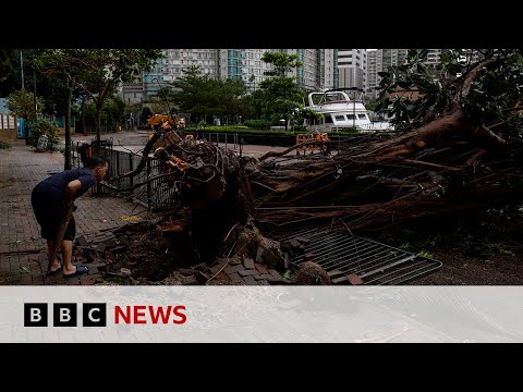 Typhoon Saola makes landfall in China - BBC News