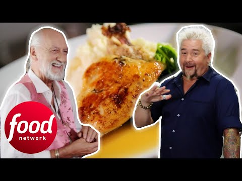 Guy Eats A Delicious Chicken Made From Mick Fleetwood's Mum's Recipe! | Diners, Drive-Ins & Dives