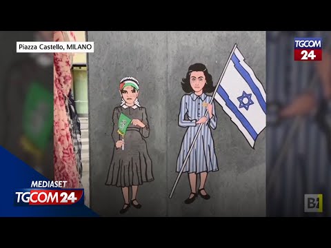 A Milano Anna Frank piange con una bimba palestinese