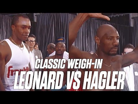 Sugar Ray Leonard Vs Marvin Hagler | CLASSIC WEIGH-IN