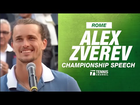 Alexander Zverev's 2024 Rome Championship Speech | 2024 Rome Final