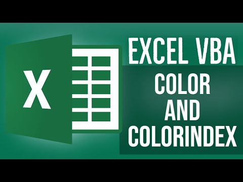 Excel VBA Tutorial for Beginners 9 - Color and ColorIndex properties in Excel VBA