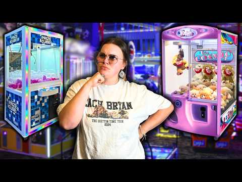 This Arcade Only Has 2 Claw Machines… How Much Can We Win?