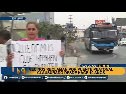 Los Olivos: vecinos piden reparación de puente clausurado desde hace 10 años