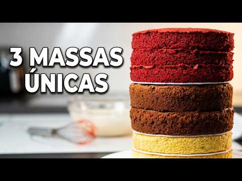 CHEGA DE ERRAR! 3 Únicas Massas de Bolo que Você Precisa Aprender!