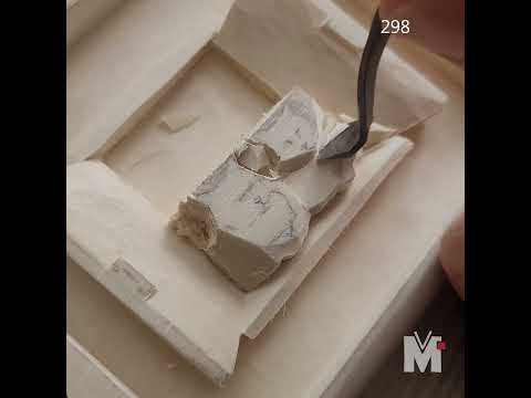 Woodcarving - Cats in the window, miniature woodworking.