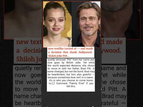 Shiloh Drops “Pitt” — But Moves In With Brad 😢🏠