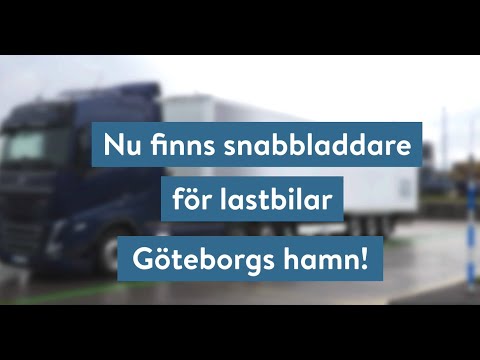 Nu finns snabbladdare för lastbil i Göteborgs hamn