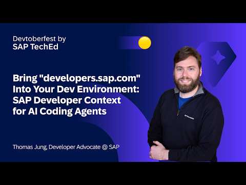 Bring “developers.sap.com” Into Your Dev Environment: SAP Developer Context for AI Coding Agents