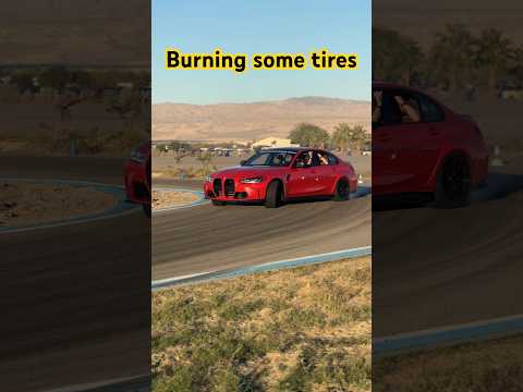 BMW M3 burning some tires