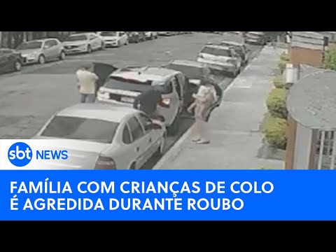 Família com crianças de colo é agredida durante roubo a carro em São Paulo