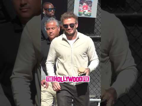 David Beckham Is A Sharp Dressed Man While Arriving For His Guest Appearance At Jimmy Kimmel Live!