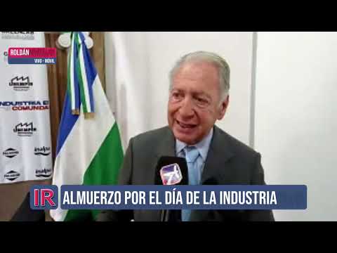 Daniel Funes de Rioja en el Almuerzo por el Día de la Industria en Roldán