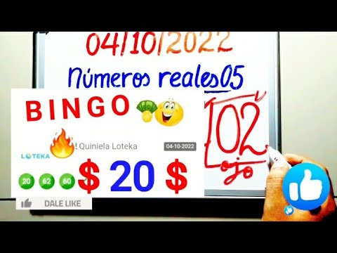 BINGO  20  loteria LOTEKA PREMIO MAYOR de HOY/ PALÉ Y SÚPER para GANAR HOY 05/10/2022/SORTEOS HOY