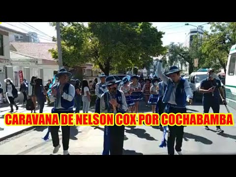 NELSON COX CON LA CARAVANA DE LA VICTORIA DEL MAS-IPSP. RECORRIÓ CERCADO DE COCHABAMBA..