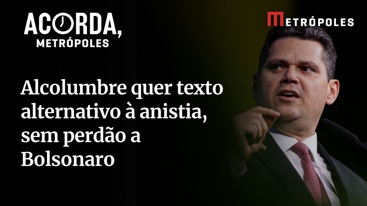 Alcolumbre quer texto alternativo à anistia, sem perdão a Bolsonaro