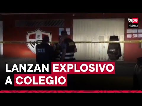 Los Olivos: sujetos detonan explosivo en la puerta del colegio Monserrat