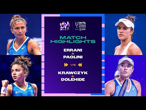 Errani & Paolini vs. Krawczyk & Dolehide | 2024 WTA Finals Group Stage | Match Highlights