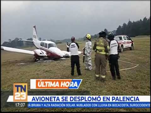 Avioneta aterriza de emergencia en San José Pinula