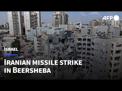 AERIAL SHOTS: Aftermath of Iranian missile strike in southern Israel | AFP