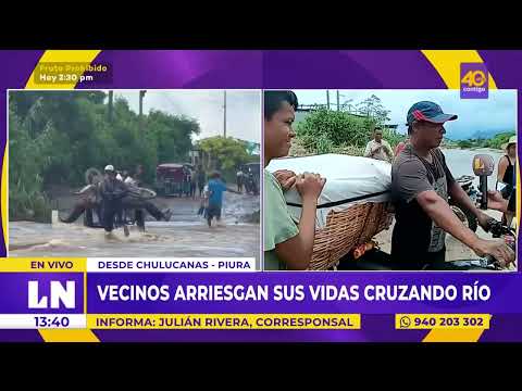 Vecinos arriesgan sus vidas cruzando quebradas activas en Chulucanas, Piura
