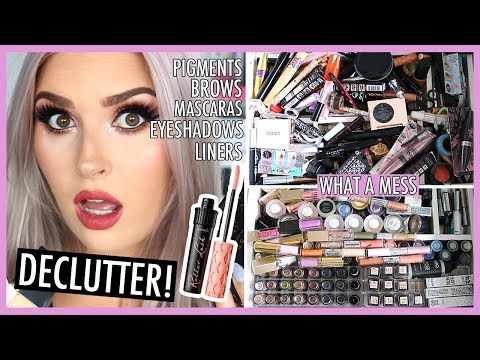 Brows, Mascaras, Liners, Pigments & More! ? ORGANIZE AND DECLUTTER MY MAKEUP COLLECTION 2018! ?