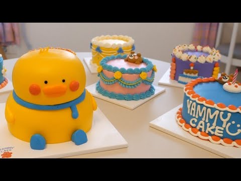 쫀~득한 크림치즈로 만든 귀염뽀짝 동물 레터링 케이크 / So cute! animal decoration lettering cake - Korean street food