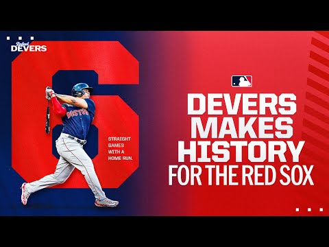 Rafael Devers makes RED SOX HISTORY. 6 straight games with a home run!!! video clip