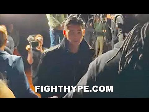 Ryan garcia arrives to confront gervonta davis & reacts to him being nearly 2 hours late