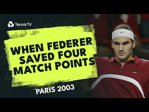 When Roger Federer SURVIVED 4 Match Points 🤯 | Paris 2003 Match Highlights