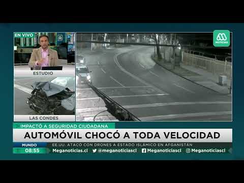 Cámaras captan accidente en que se vio involucrado vehículo de seguridad ciudadana en Las Condes