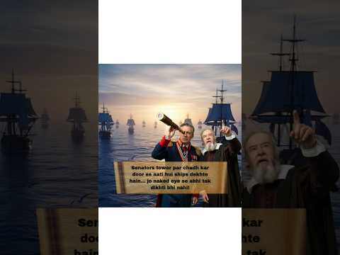 Galileo ne jab pehli baar logo ko dikhaya moon through telescope#historyfacts #dailyfacts #science