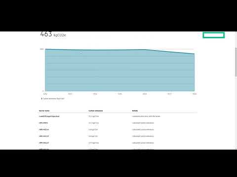 HPE GreenLake for Compute Ops Management - Carbon Footprint demo