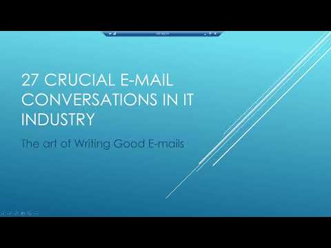 Course Launch - 27 Crucial E-Mail Conversations in the IT industry |The art of writing Good E-mails|