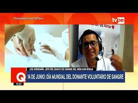 Qué Está Pasando | Joe Avendaño, jefe del Banco de Sangre del INSN - San Borja
