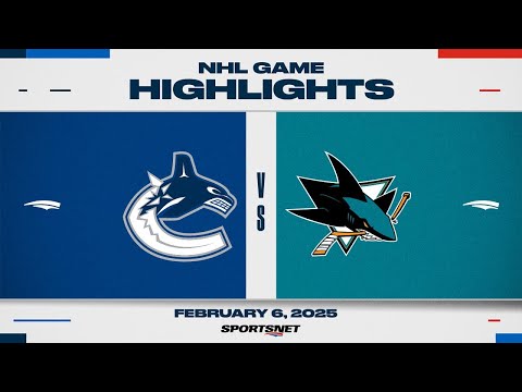 NHL Highlights | Canucks vs. Sharks - February 6, 2025