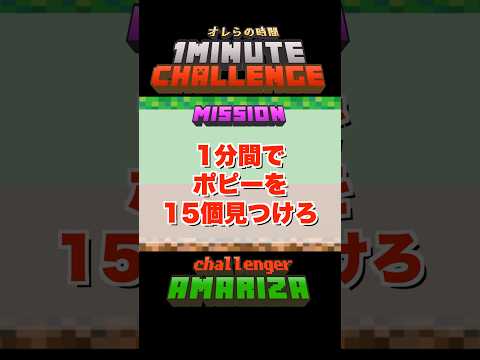 【Minecraft】1分間でミッションをクリアしろ!マイクラチャレンジ!