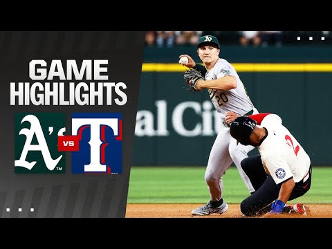 As vs. Rangers Game Highlights (8/30/24) | MLB Highlights