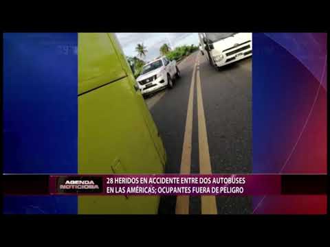 Reportan 28 personas heridas en un accidente entre dos autobuses en Las Américas
