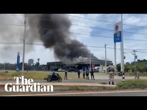 Smoke billows from petrol station in Thailand after clashes with Cambodia