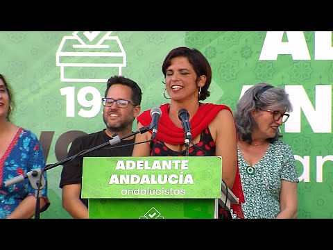 Teresa Rodríguez pide el voto sin miedo contra las ideas de mierda de Olona