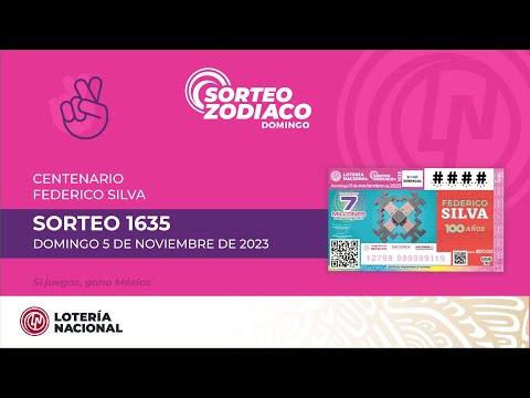 Sorteo Zodiaco No. 1635 Celebrando El Centenario de Federico Silva