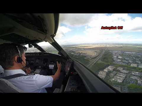 Cockpit View - Extreme crosswind landing at Paris