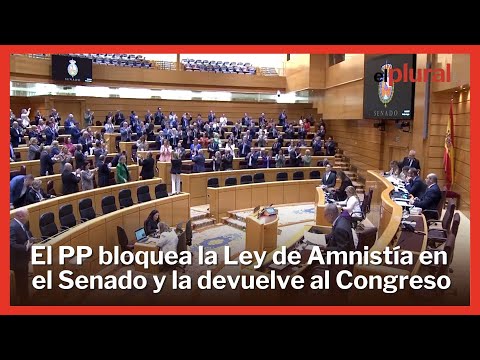 El PP bloquea la Ley de Amnistía con su mayoría en el Senado y la devuelve al Congreso